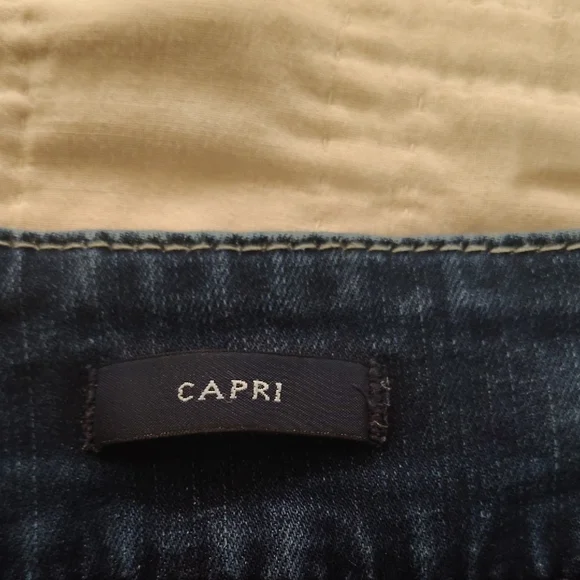 Vigoss Medium Blue Denim Capri Pants - Picture 4 of 5